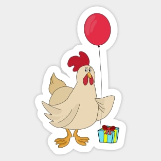 Happy Birthday Chicken Sticker